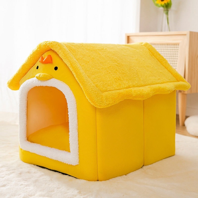 Cat-Bed-Sleep-House-Warm-Cave-Dog-Kennel-Removable-Cushion-Pad-Soft-Indoor-Enclosed-Tent-Huts-10