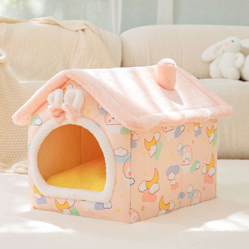 Cat-Bed-Sleep-House-Warm-Cave-Dog-Kennel-Removable-Cushion-Pad-Soft-Indoor-Enclosed-Tent-Huts-15