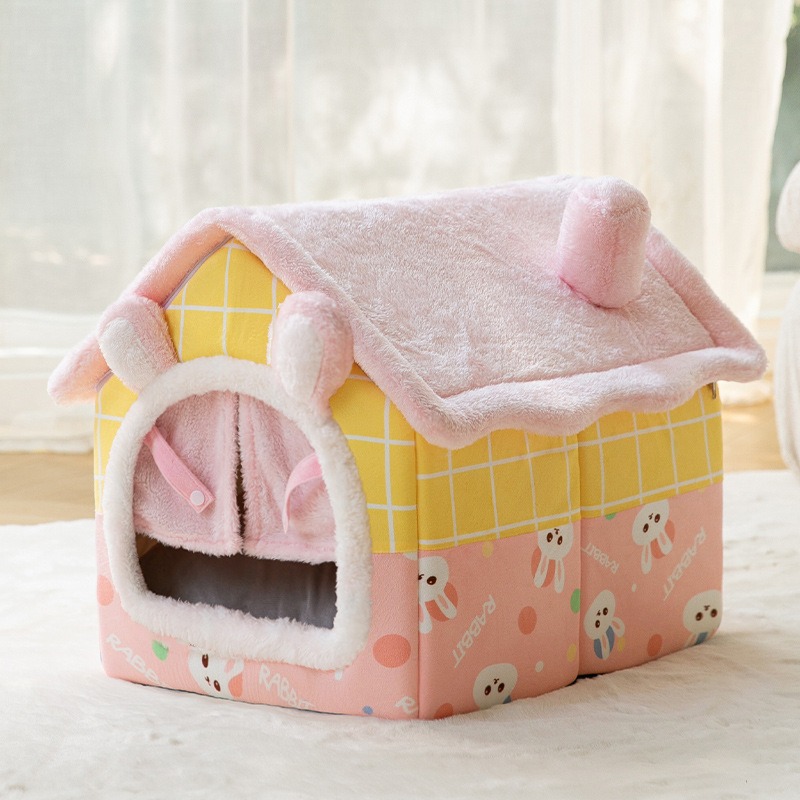 Cat-Bed-Sleep-House-Warm-Cave-Dog-Kennel-Removable-Cushion-Pad-Soft-Indoor-Enclosed-Tent-Huts-16