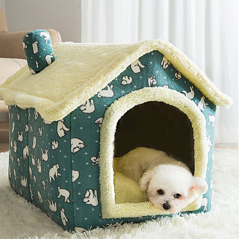 Cat-Bed-Sleep-House-Warm-Cave-Dog-Kennel-Removable-Cushion-Pad-Soft-Indoor-Enclosed-Tent-Huts-3