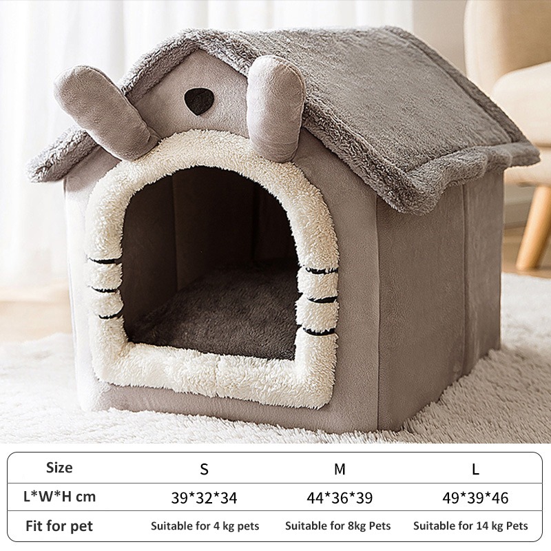 Cat-Bed-Sleep-House-Warm-Cave-Dog-Kennel-Removable-Cushion-Pad-Soft-Indoor-Enclosed-Tent-Huts-7
