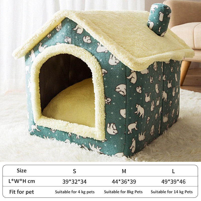 Cat-Bed-Sleep-House-Warm-Cave-Dog-Kennel-Removable-Cushion-Pad-Soft-Indoor-Enclosed-Tent-Huts-8